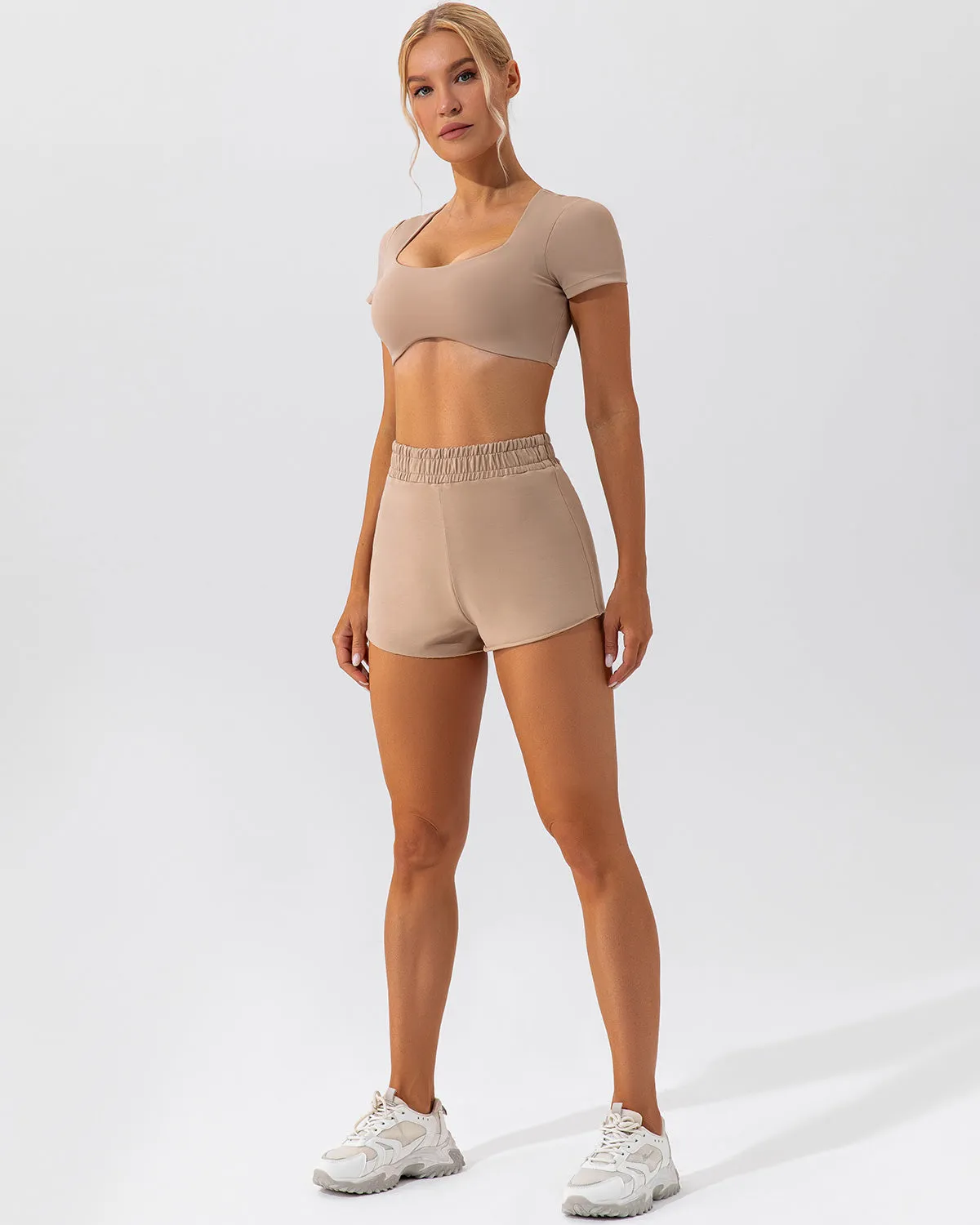 Kaia Athleisure Shorts - Mocha