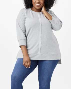 Kamari Three-Quarter Sleeve Tunic | Light Grey