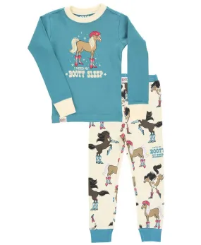 KID'S "BOOTY SLEEP" BLUE PAJAMA SET