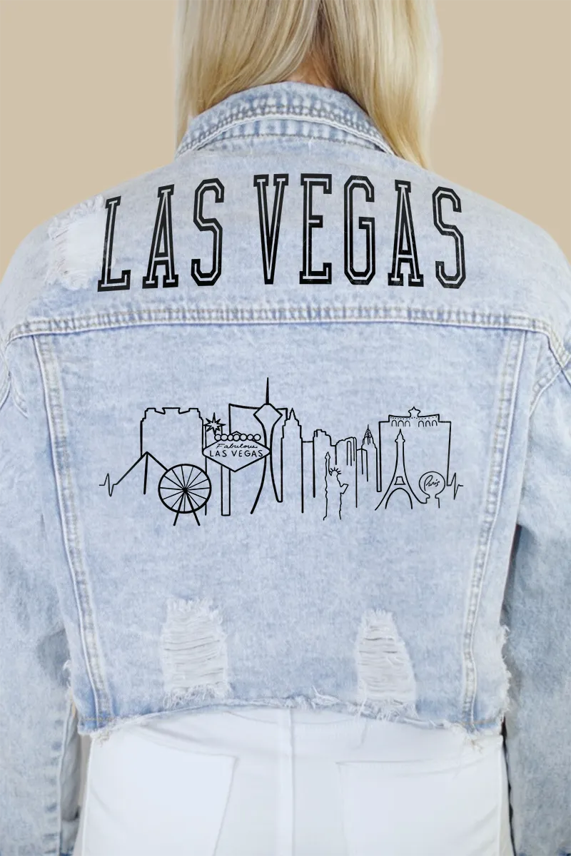 Las Vegas Skyline Denim Jacket