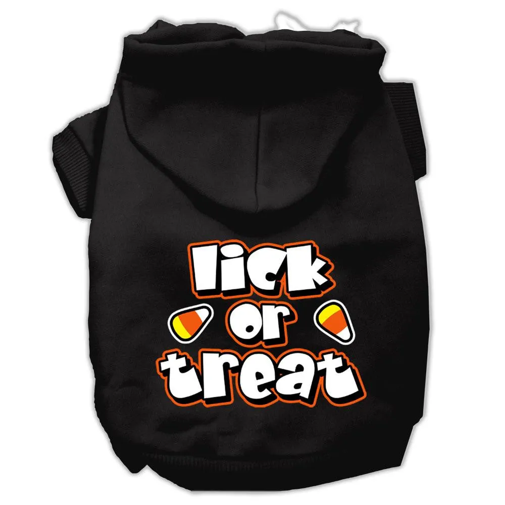 Lick Or Treat Screen Print Pet Hoodies Black XL (16)