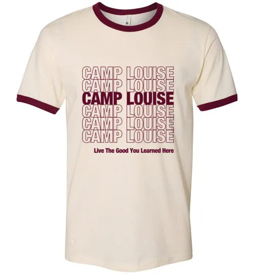 Louise Takeout Ringer Maroon T-Shirt