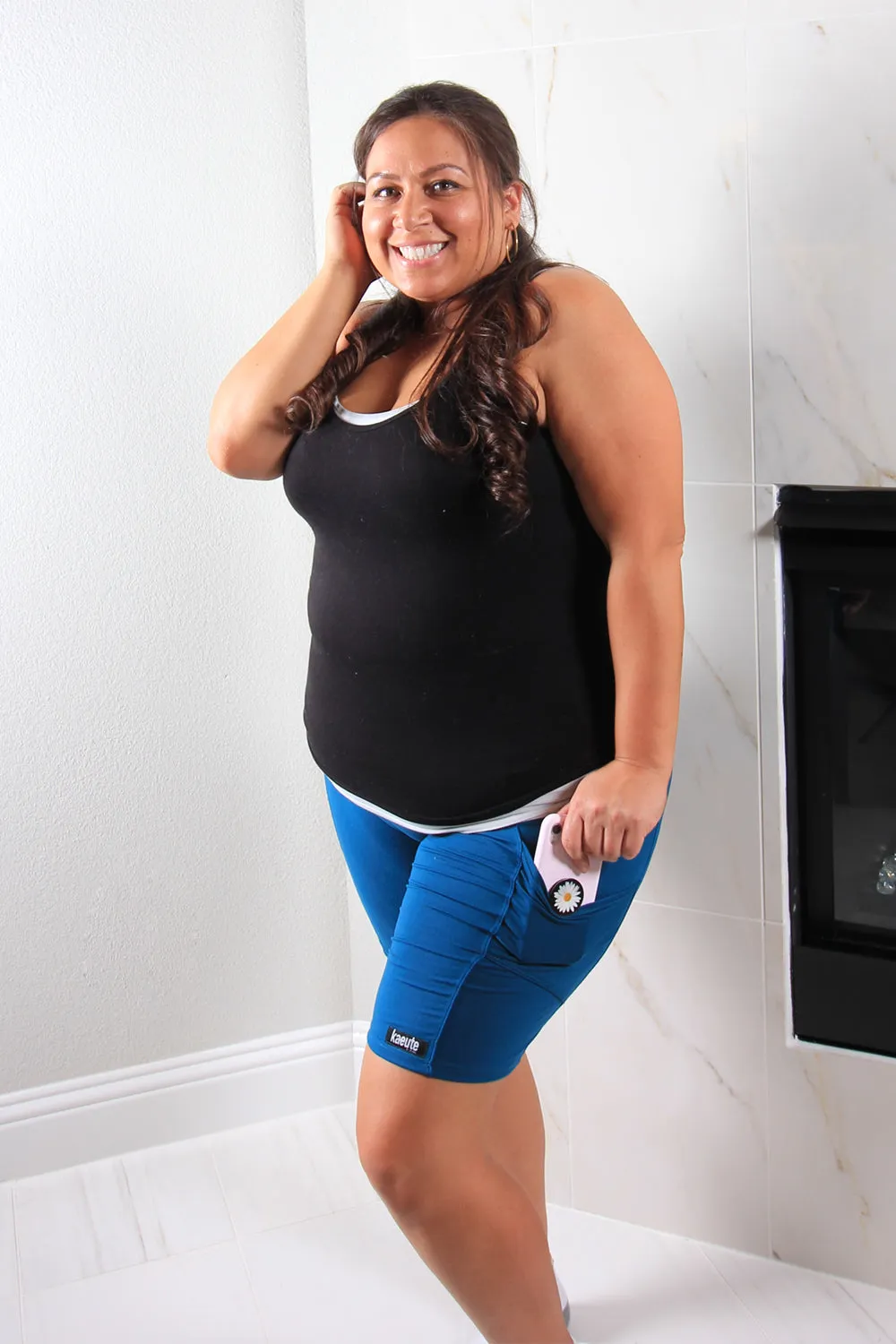 Luna Biker Shorts | Teal
