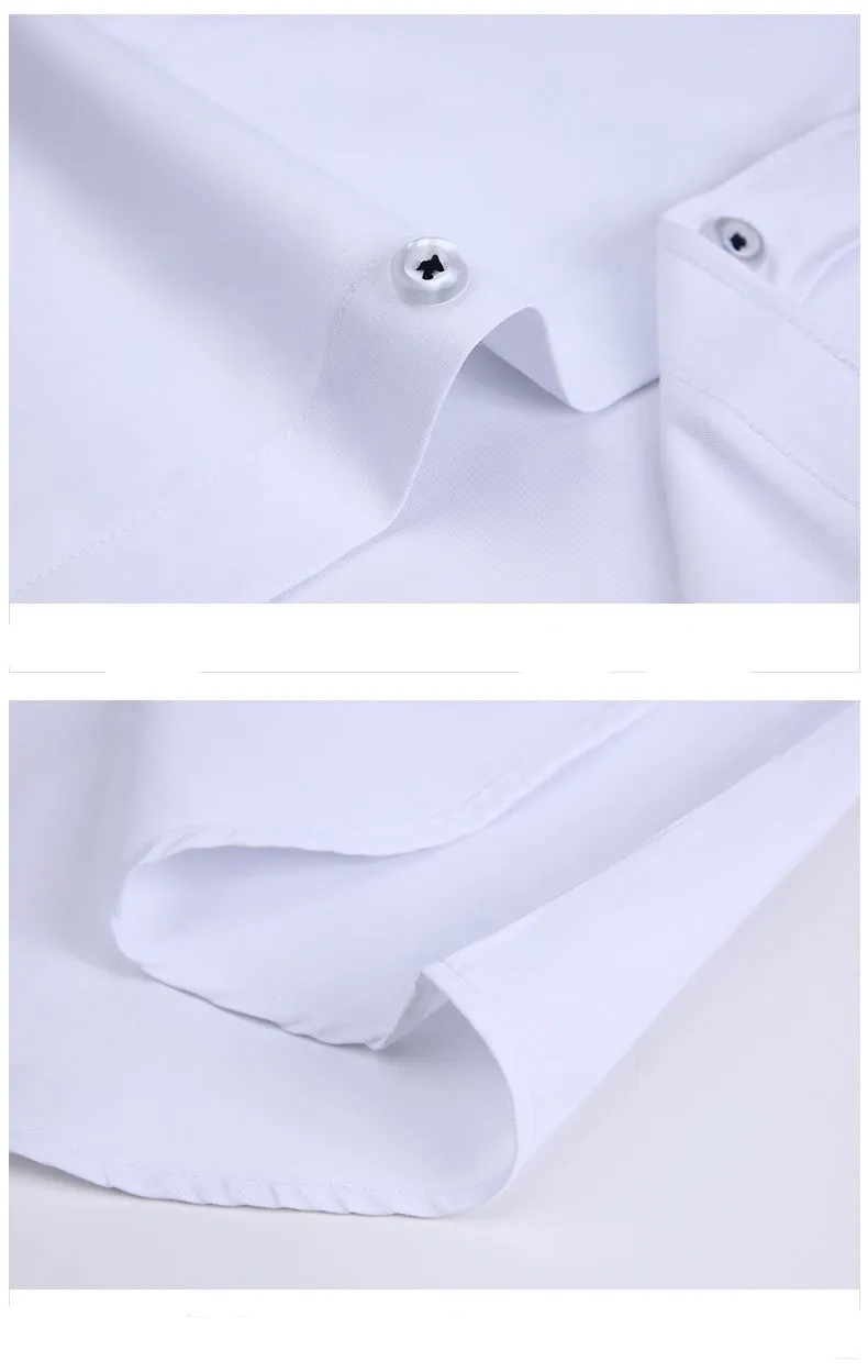 Men Casual Cotton Long Sleeve Light Dress Shirt
