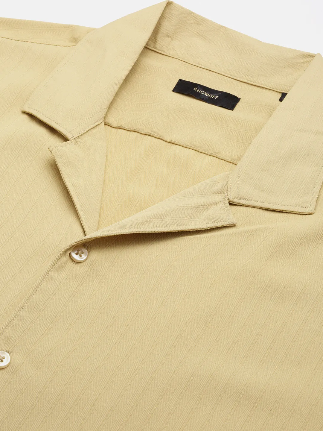 Men Yellow Solid Co Ords Set
