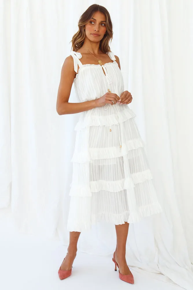 Message In A Bottle Midi Dress White