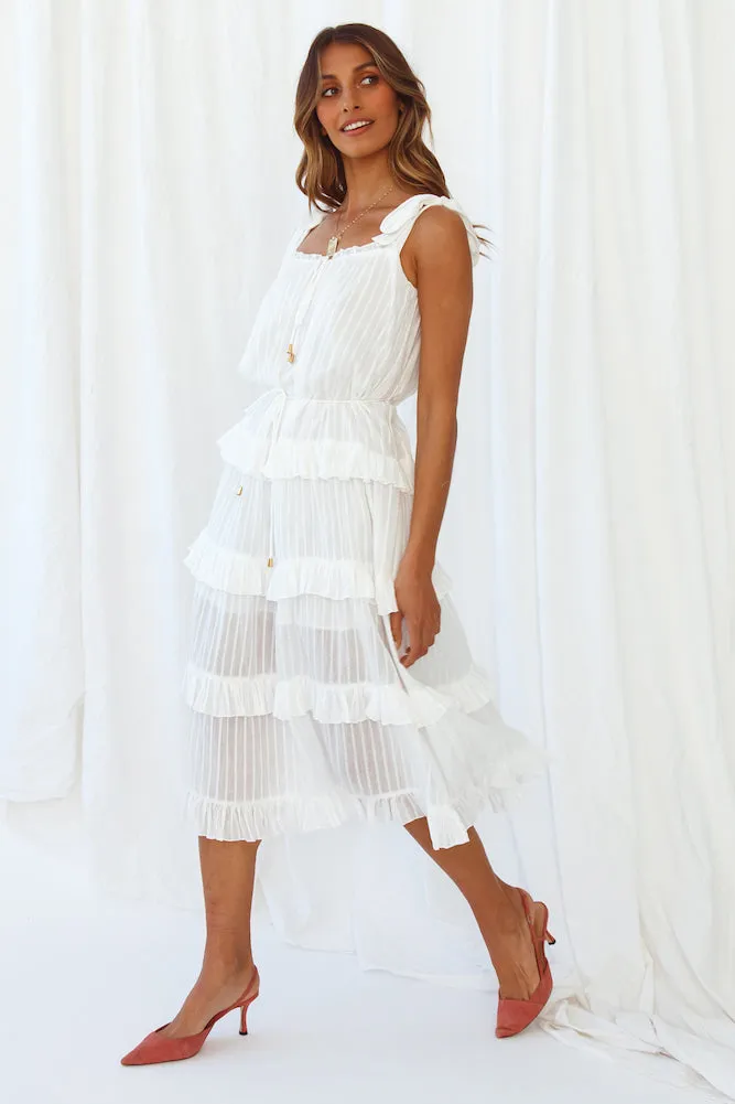 Message In A Bottle Midi Dress White