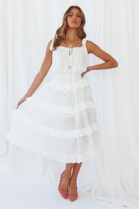 Message In A Bottle Midi Dress White