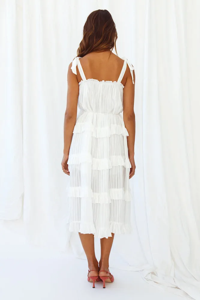 Message In A Bottle Midi Dress White
