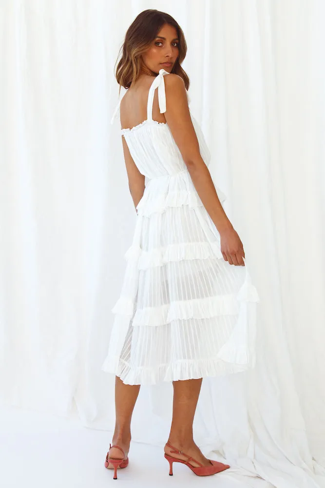 Message In A Bottle Midi Dress White
