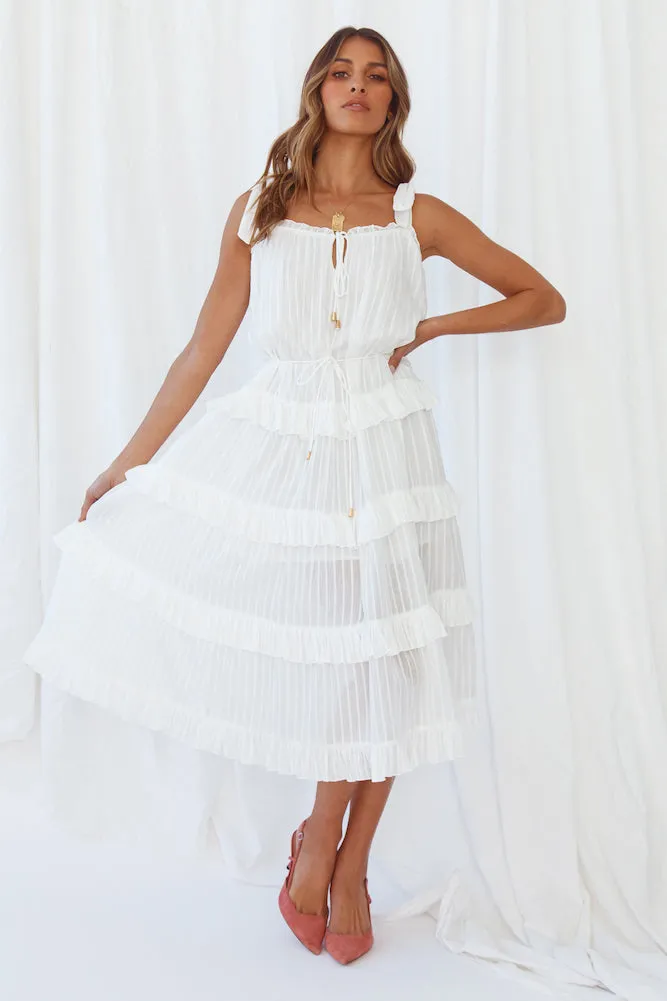 Message In A Bottle Midi Dress White