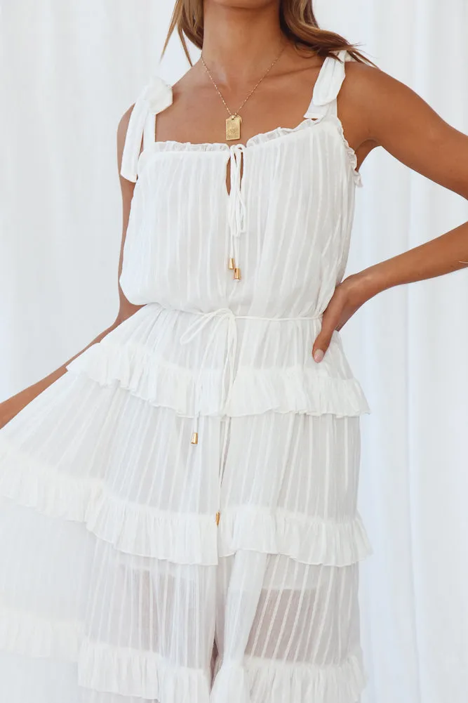 Message In A Bottle Midi Dress White