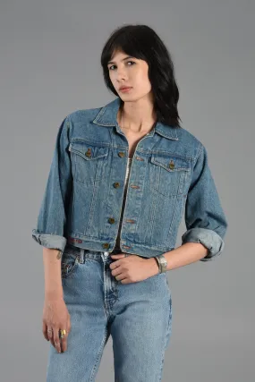 Mickey Mouse Cropped Denim Jacket