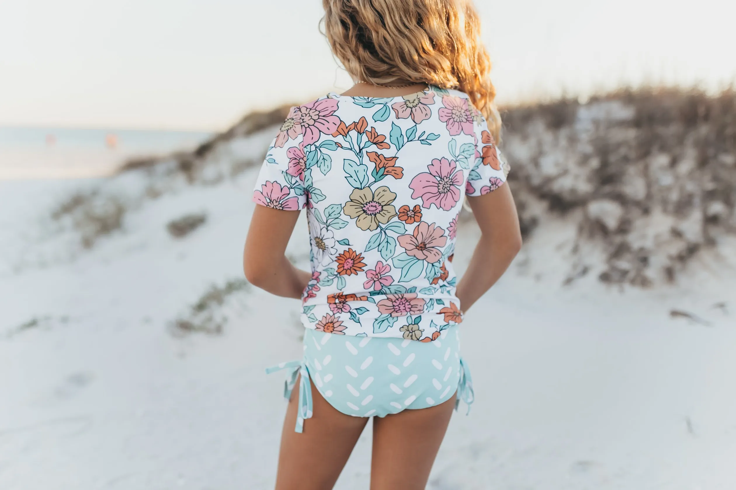 Mint Sea Rash Guard Swimsuit