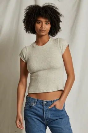 Monica Baby Tee Heather Oatmeal