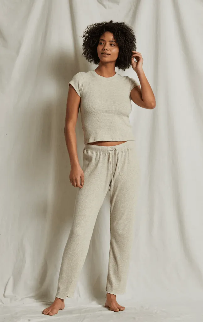 Monica Baby Tee Heather Oatmeal