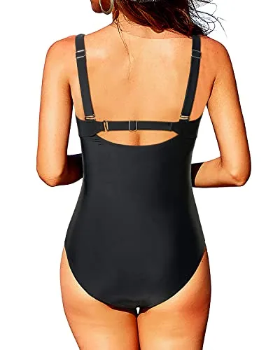 One Piece Slimming swimsuit Sexy Tie Back Tummy Control Swimwear for Women
