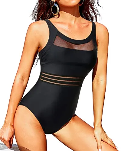 One Piece Slimming swimsuit Sexy Tie Back Tummy Control Swimwear for Women