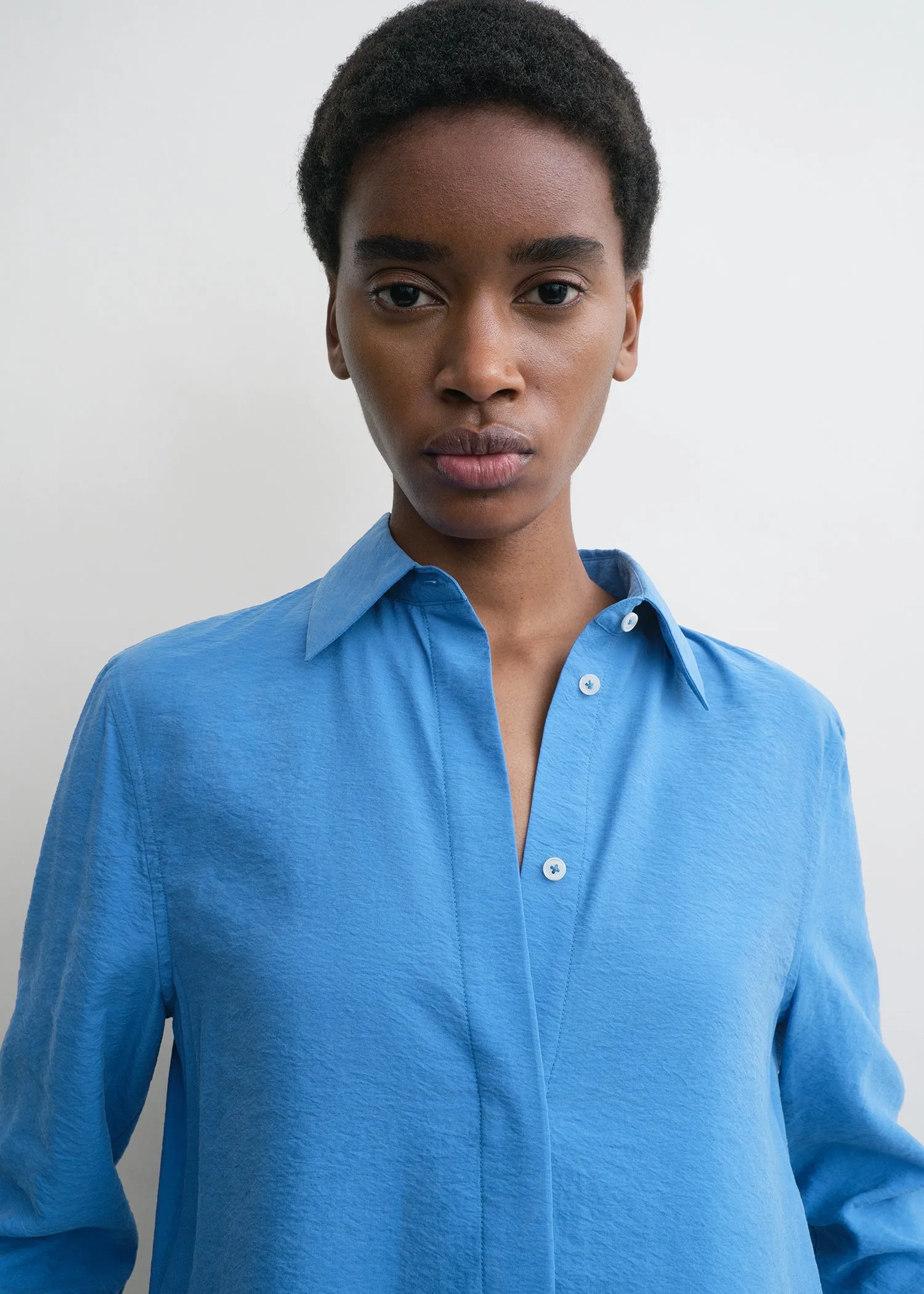 Parachute shirtdress cobalt petite