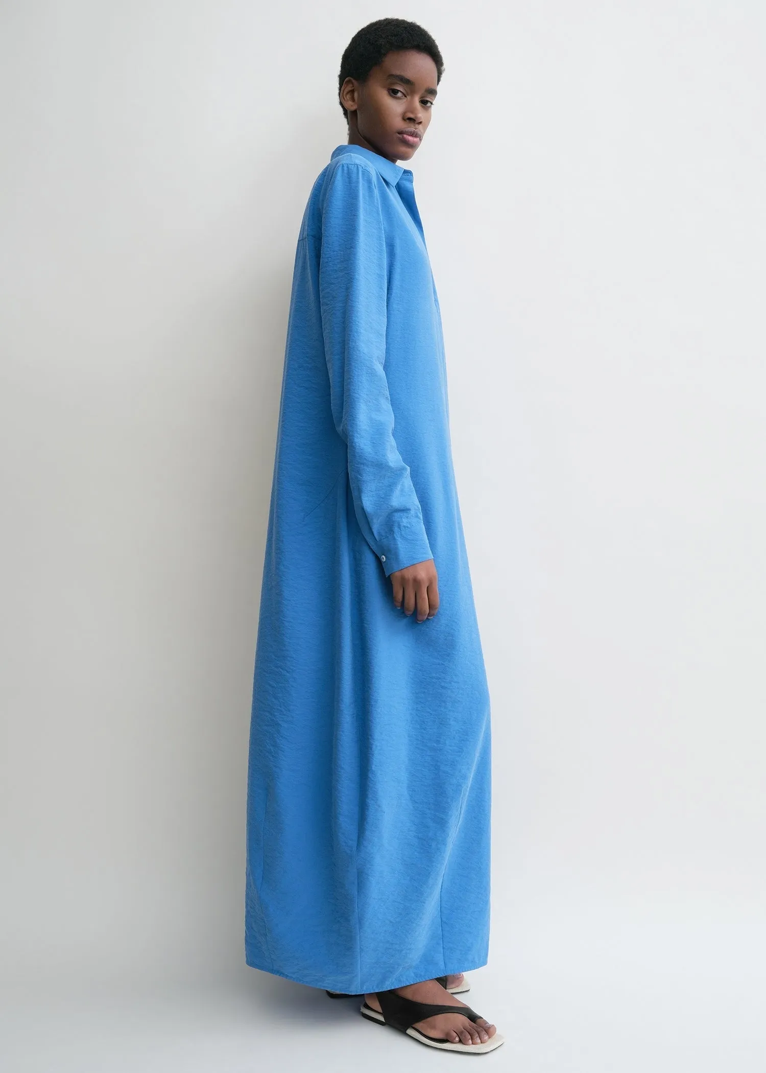 Parachute shirtdress cobalt petite