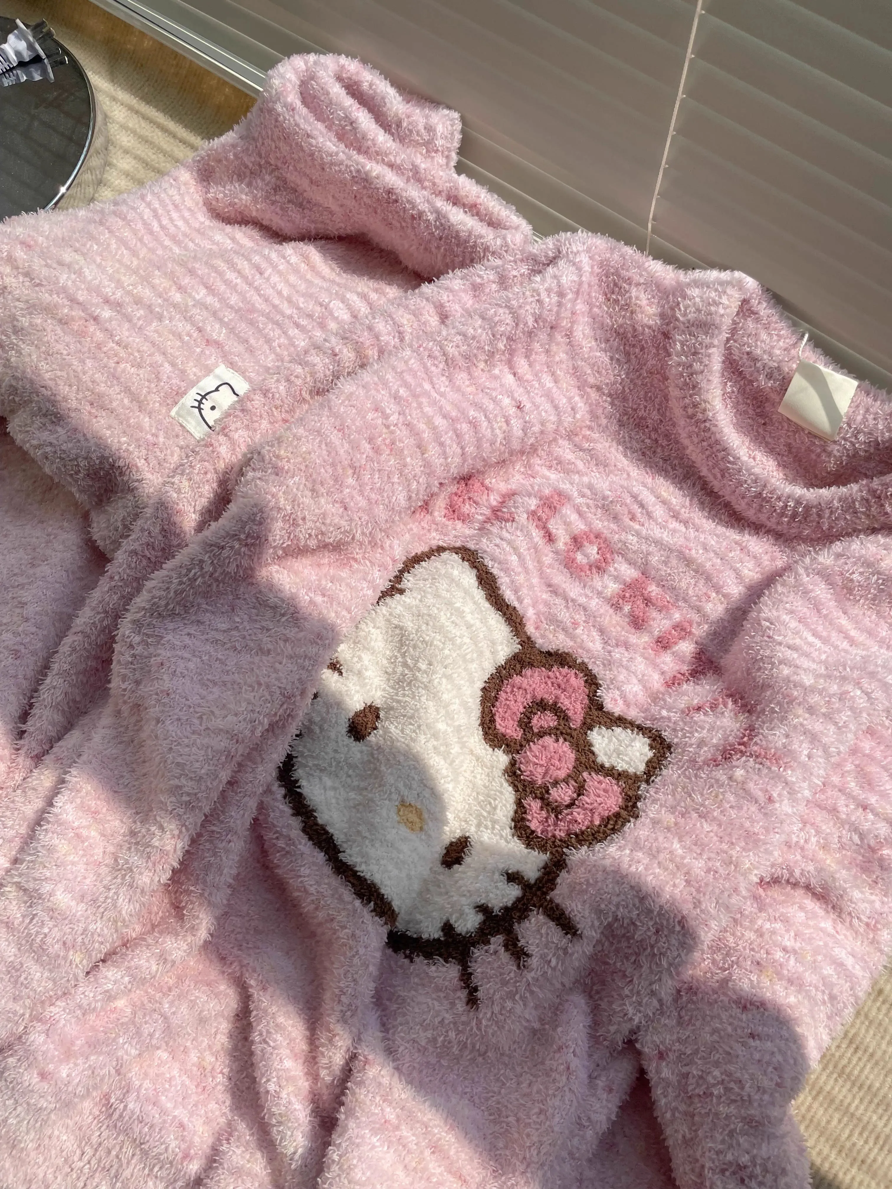 Pink Soft Kitty Fuzzy Pajama Set SK559
