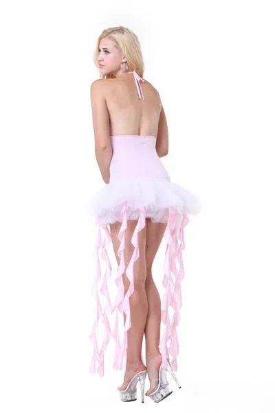 Pretty Pink Halter Tutu Silk Ribbon Dancing Dress