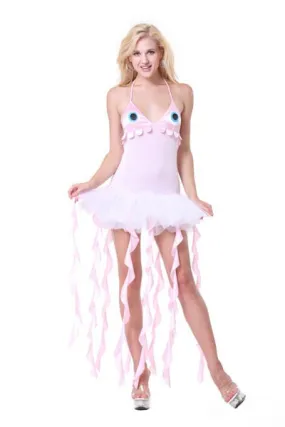 Pretty Pink Halter Tutu Silk Ribbon Dancing Dress