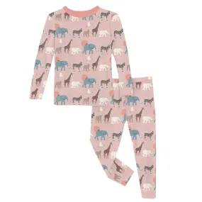 Print LS PJ Set Baby Rose Just So Animals
