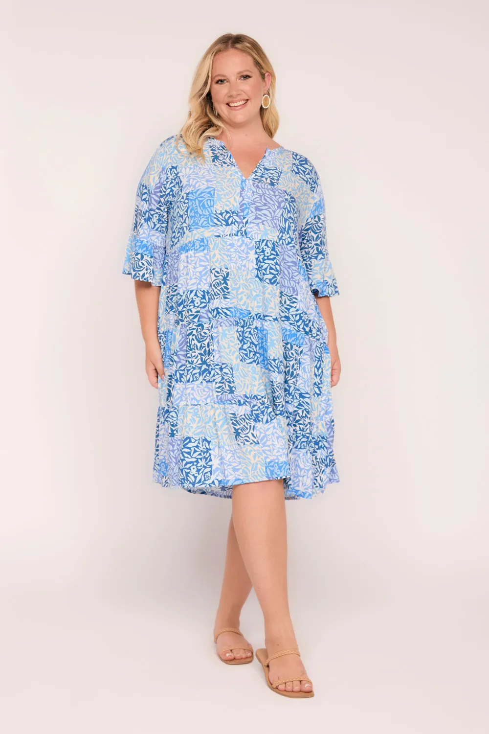 Scout Tiered Dress in Salty Seas