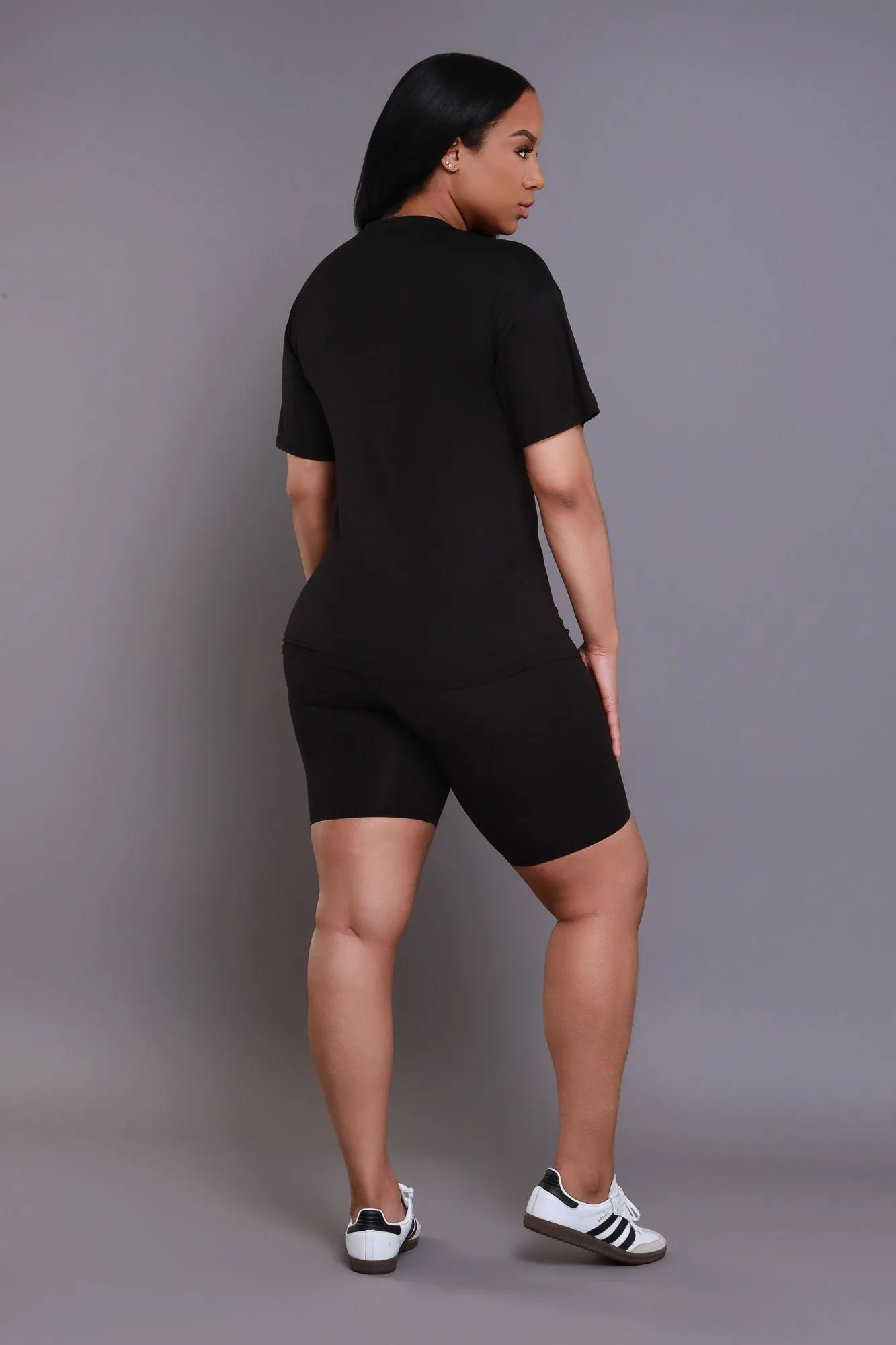 Smash Hit V-Neck Biker Set - Black