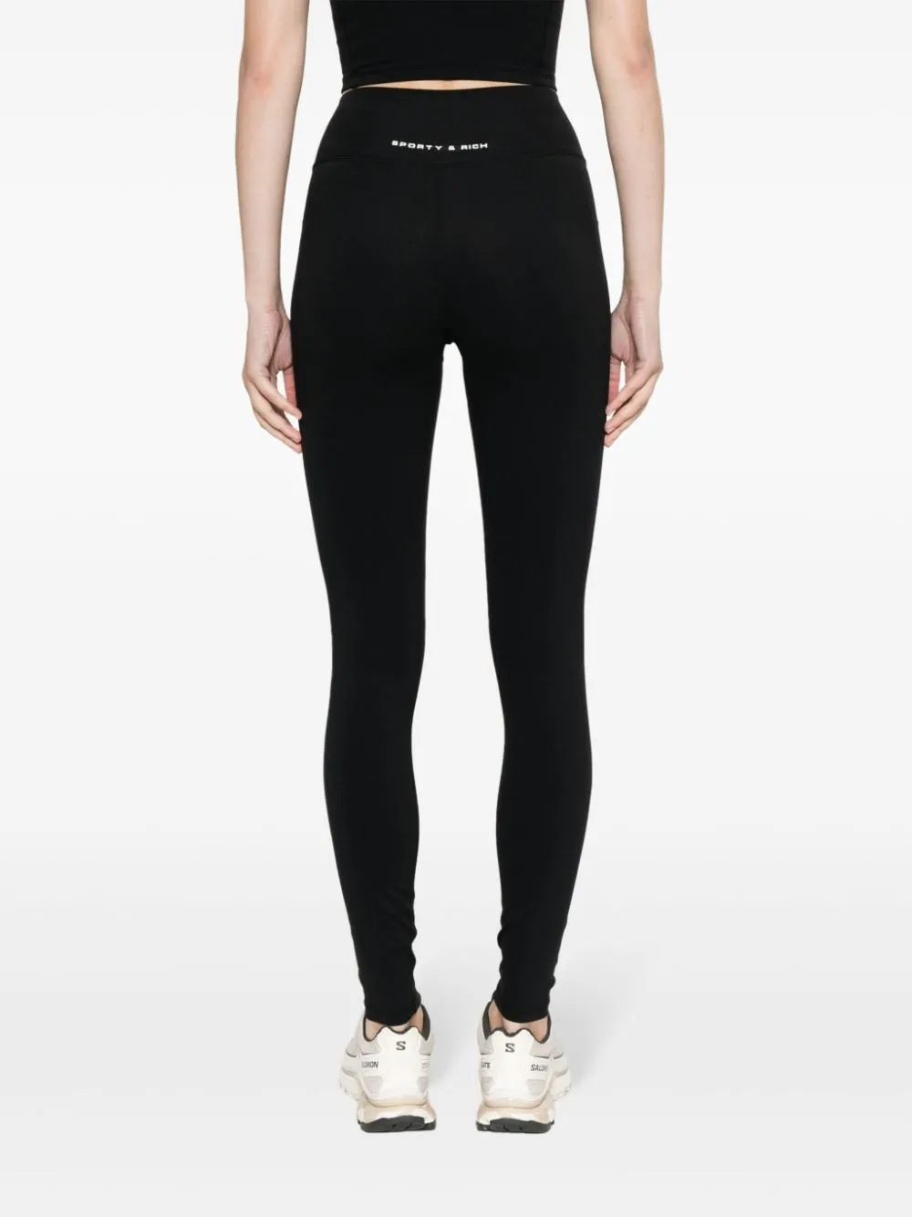 Sporty & Rich SR Bold High Waist Legging in Black