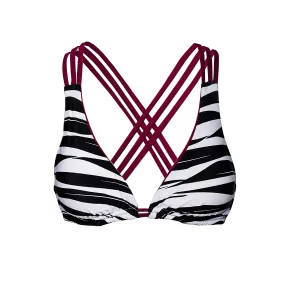 Stromboli Cross Back Top: Zebra Purple