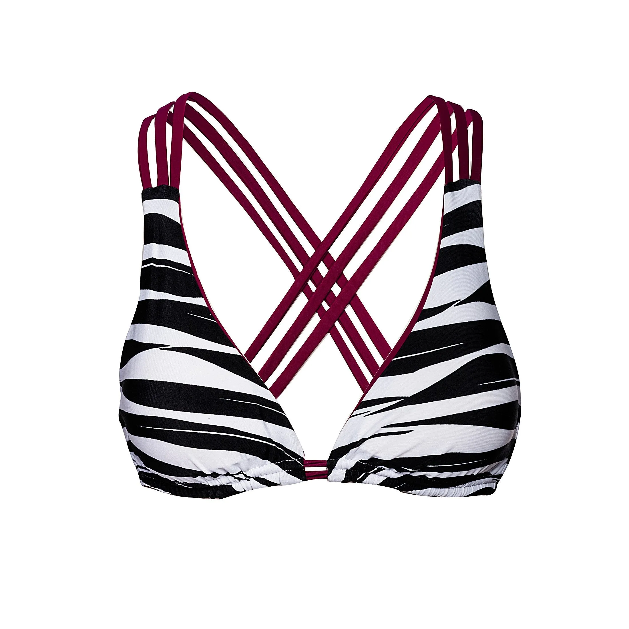 Stromboli Cross Back Top: Zebra Purple