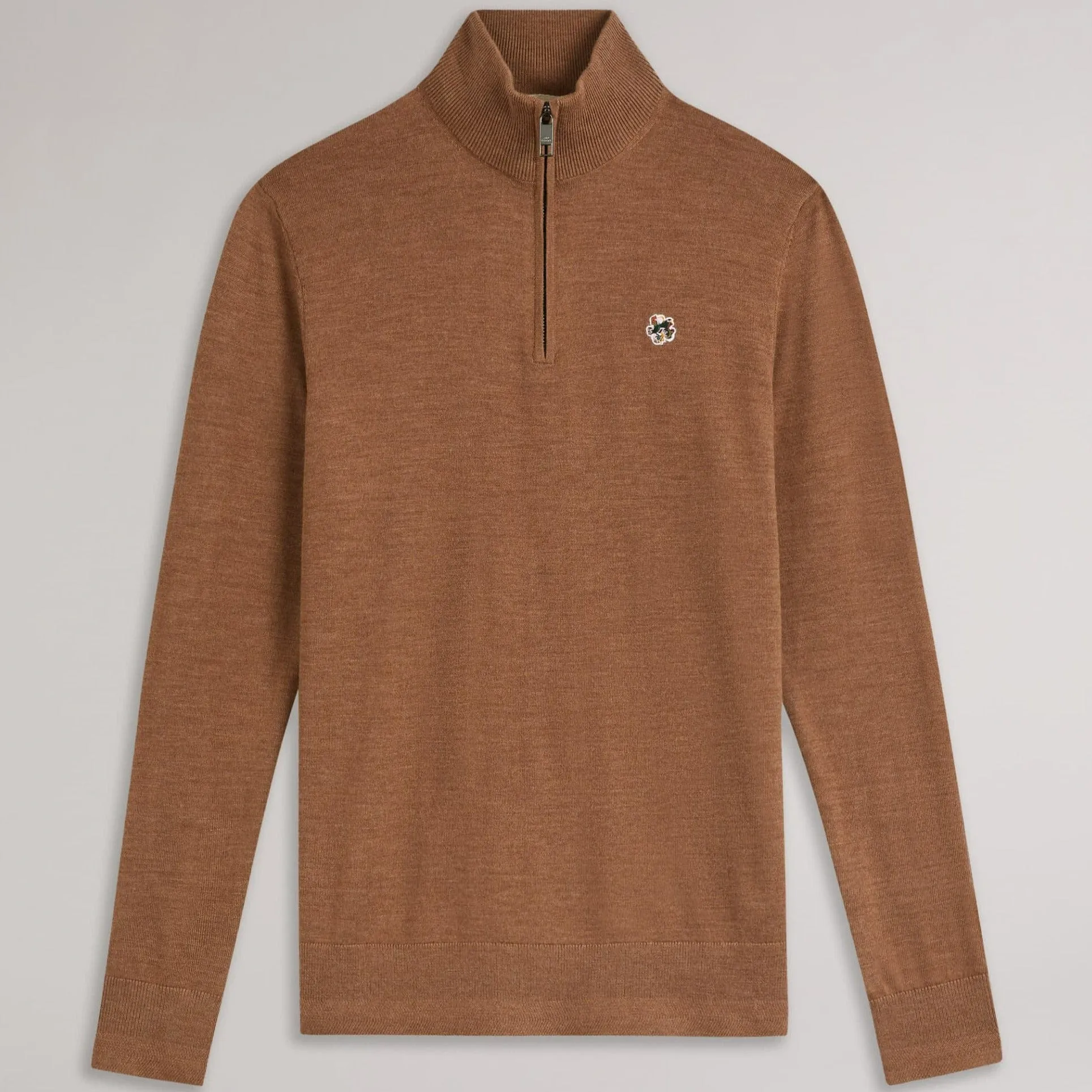 Ted Baker Tooting Half Zip Knitwear Tan
