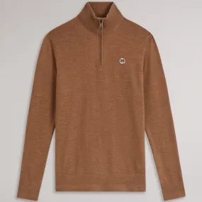 Ted Baker Tooting Half Zip Knitwear Tan
