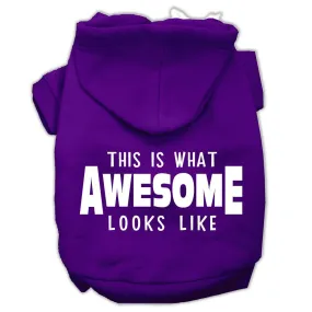 This Is What Awesome Looks Like Dog Pet Hoodies Purple Size Med (12)