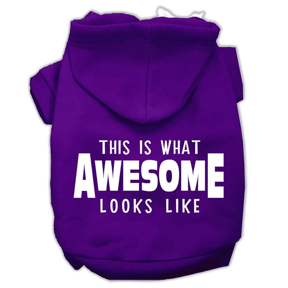 This Is What Awesome Looks Like Dog Pet Hoodies Purple Size Med (12)