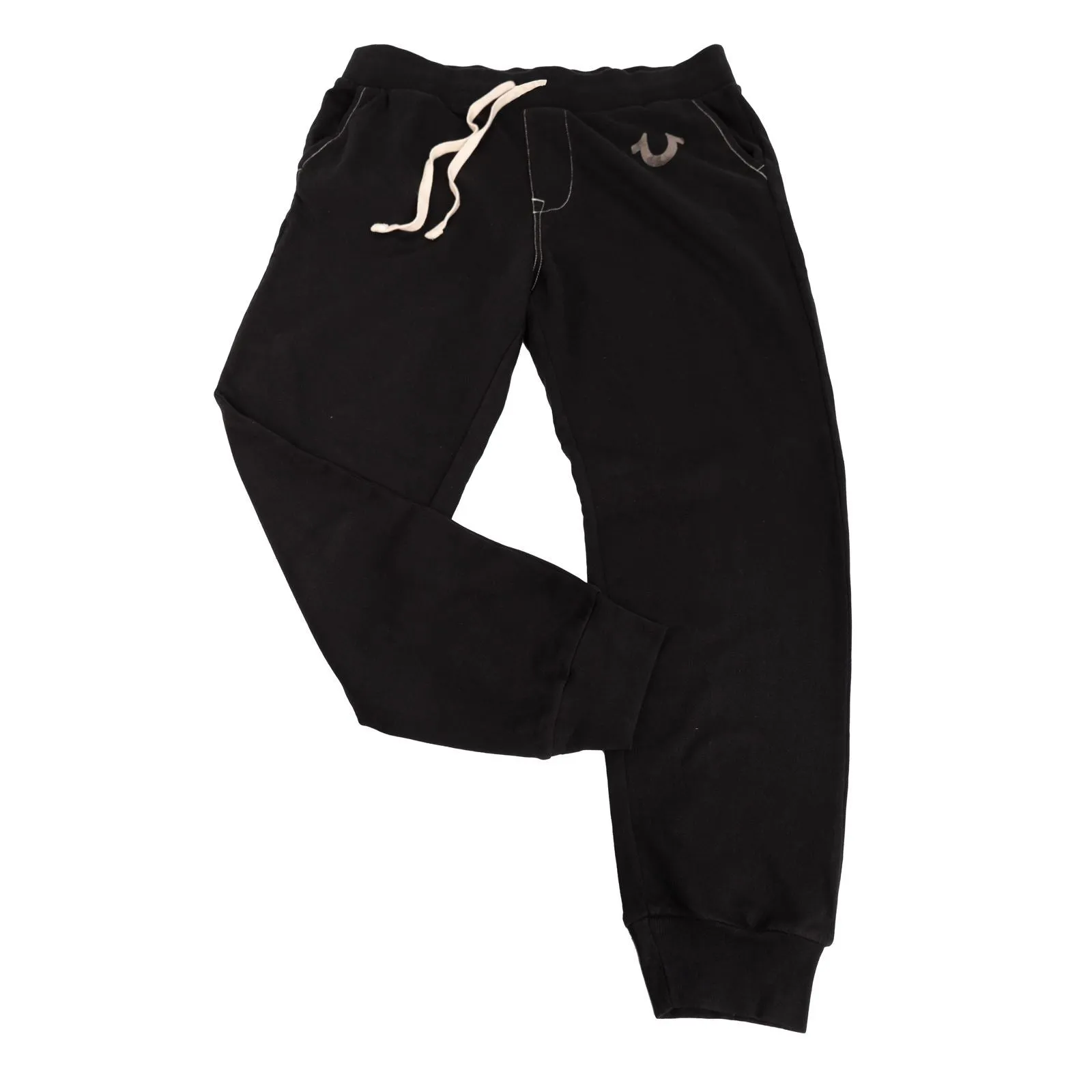 True Religion Mens Joggers Classic Logo Black