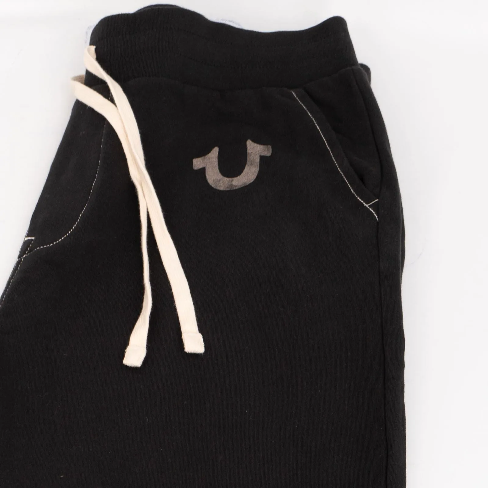 True Religion Mens Joggers Classic Logo Black