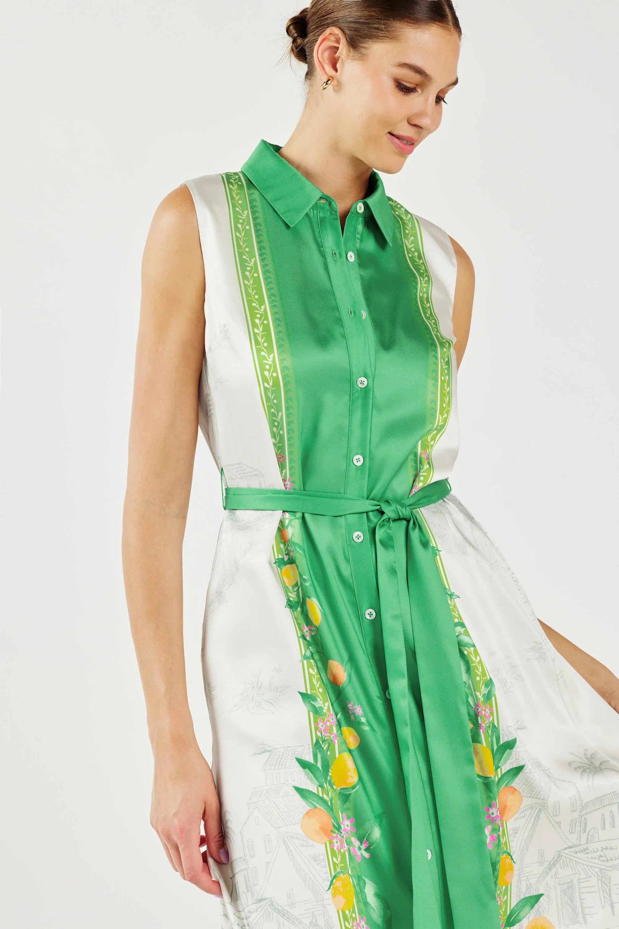 Tuscan Citrus Shirt Dress