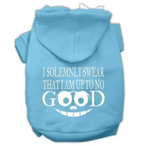 Up To No Good Screen Print Pet Hoodies Baby Blue Size Lg (14)