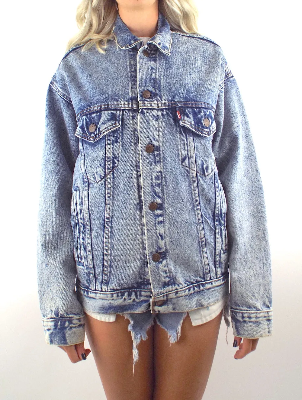 Vintage 90s Boxy Oversized Acid Wash Levi's Denim Jacket