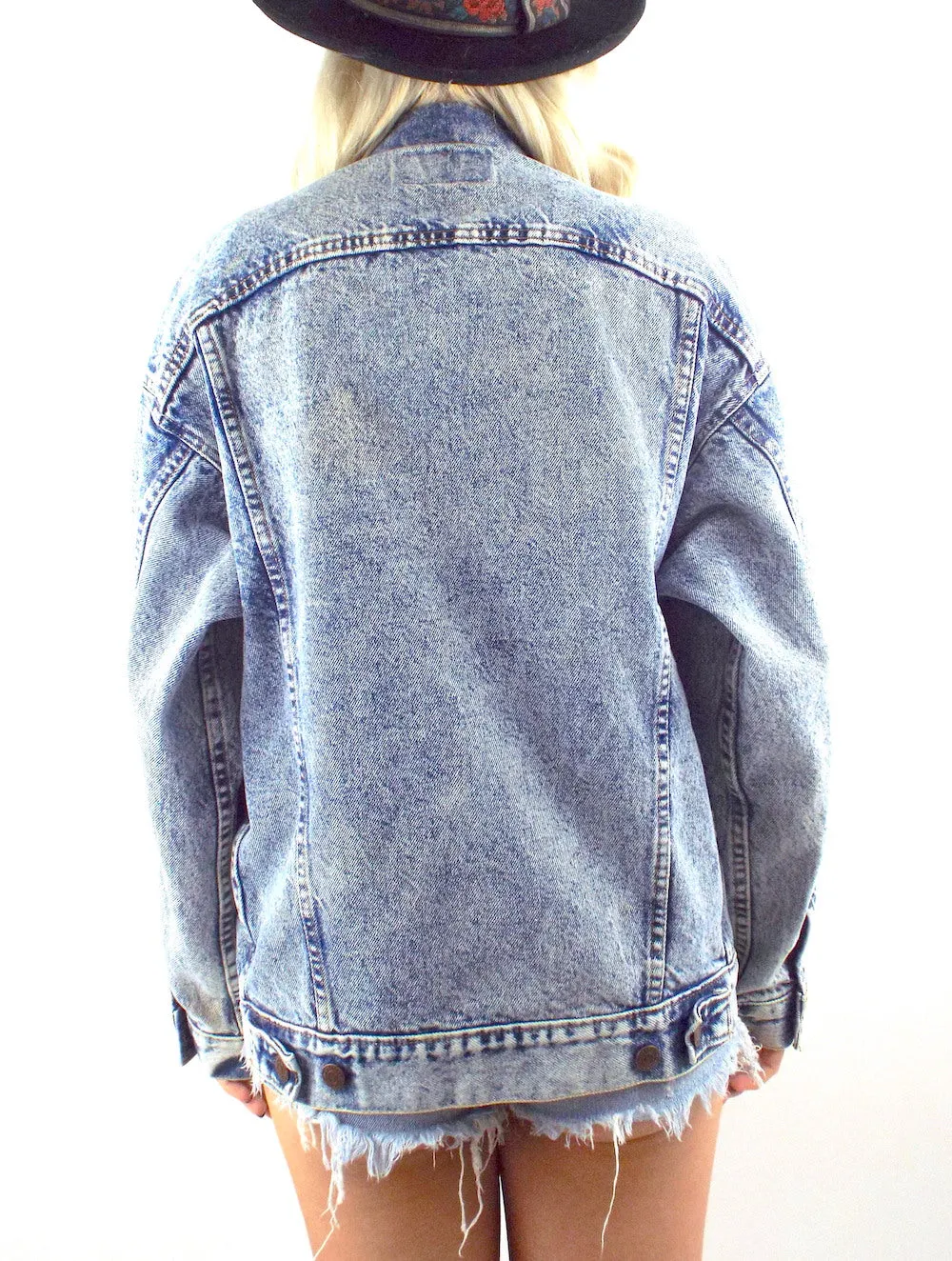 Vintage 90s Boxy Oversized Acid Wash Levi's Denim Jacket