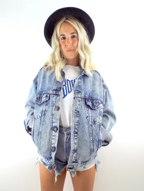 Vintage 90s Boxy Oversized Acid Wash Levi's Denim Jacket