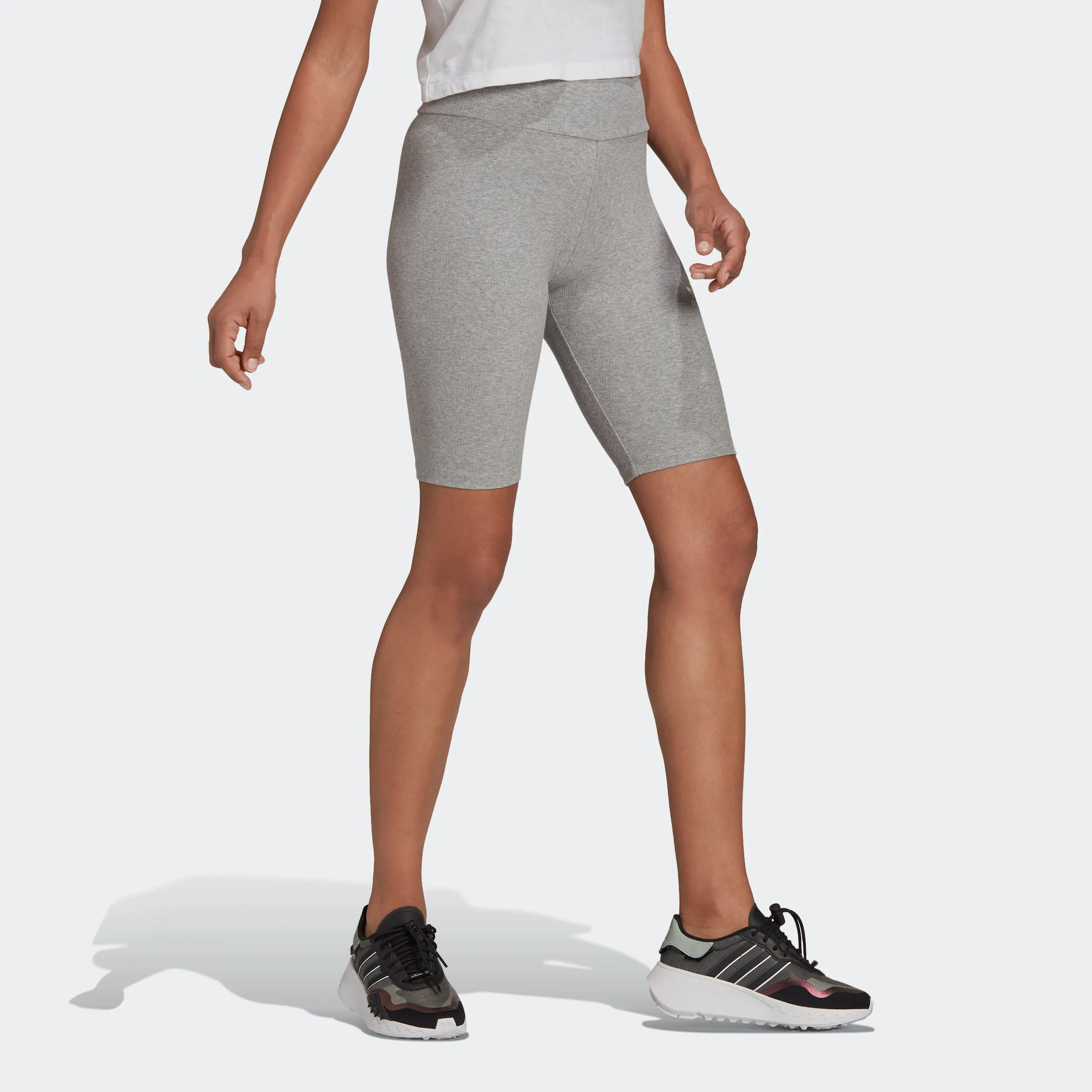 Women's adidas Originals Adicolor Essentials Biker Shorts Grey